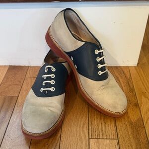 Rupert Sanderson Black and Cream Oxford Shoes